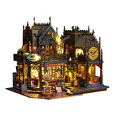 Holomo City DIY Miniature Castle Model Diorama Halloween Magic 3D Wooden Puzzle Christmas Gifts