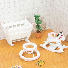 1/12 Mini Babys' Room Set for Miniature Scene Models DIY Dollhouse Free Combination assembly Scene Model