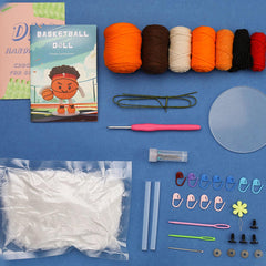 DIY Crochet Kit with English Instructions & Video Tutorial, Hand Knitting Basketball Doll