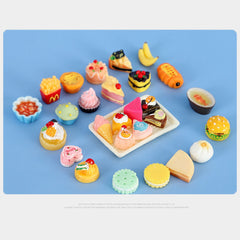 60PCS Miniature Pretend Play Food Toys Resin Bottles Accessories Mystery Box for 1/12 DollHouse