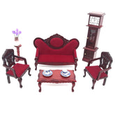 1:12 Mini Wooden Furniture Set for for Miniature Scene Models Western European medieval vintage furniture ornaments Dollhouse