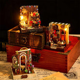Magic House Scene Model Kit DIY Miniature Wooden Christmas Gifts Small size wooden assembly model