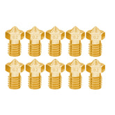 10 Pack DIY M6 Thread 1.75mm /0.2 Nozzle, 3D Printer Accessories