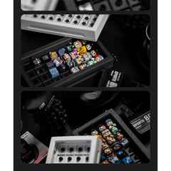 Axis32 Metal Optical-Switch Storage Box, Magnetic Display Rack with Black Silicone Pillar