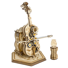 Punk Cello 3D DIY Wooden Music Box Model Kit assembly desktop ornaments toys Christmas gifts