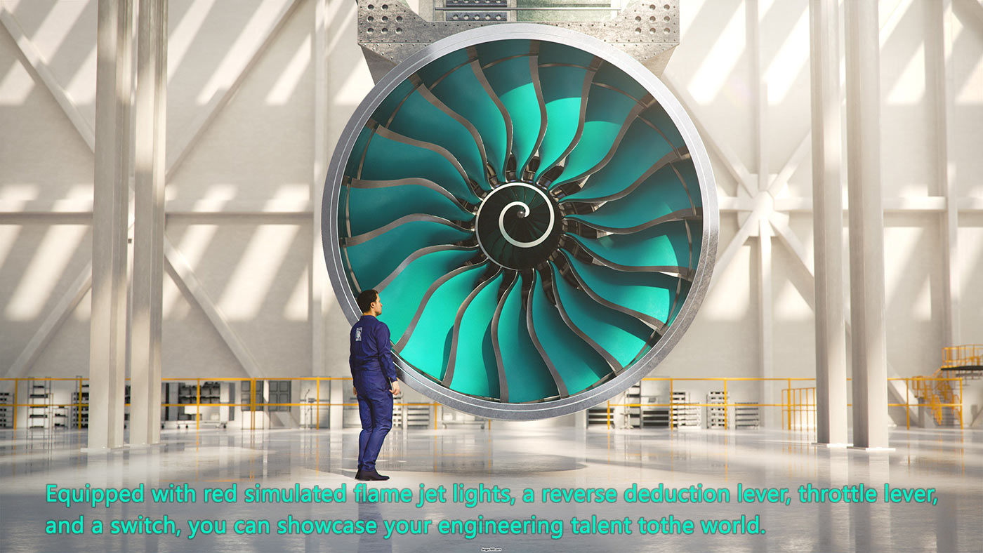 Nacelle Thrust Reverser Turbofan Engine Model 3D Printed High-end boy technology ornaments gift with light Finished version Nacelle Thrust Reverser Turbofan Engine Model 3D Printed High-end boy technology ornaments gift with light Finished version