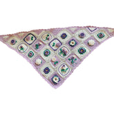 Liangben Handmade Original Wisteria Flower Crochet Shawl Kit (Cotton Yarn)