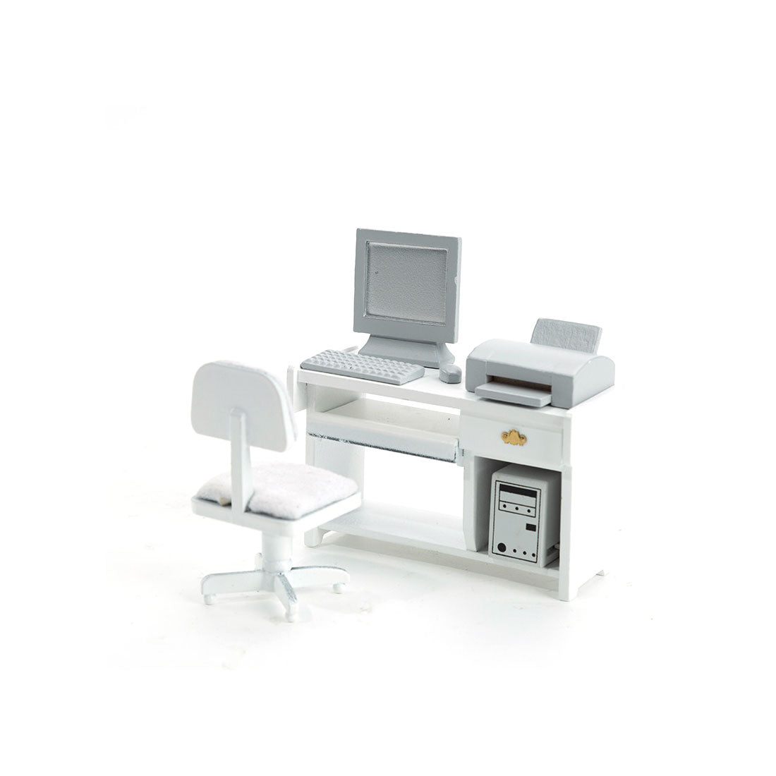 1/12 Mini Computer Desk and Chair Set for Miniature Scene Models Dollhouse Accessories DIY Christmas Gift Assembly 1/12 Mini Computer Desk and Chair Set for Miniature Scene Models Dollhouse Accessories DIY Christmas Gift Assembly
