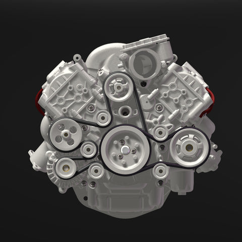 3D Printed Simulation Dynamic V8 Engine Internal Combustion Engine Model