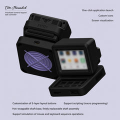 Streamdeck CT01 Retro Mini Keypad, Customizable Shortcut Keyboard, Desktop Decor