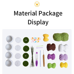 DIY Crochet Kit for Yarn Ornaments - Complete Set with Accessories & Video Tutorial