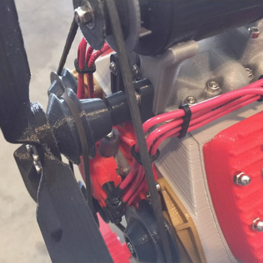3D Printed Engine Model,MY MODEL 1/4 Scale V8 Engine FDM 3D Printed Engine Model,MY MODEL 1/4 Scale V8 Engine FDM