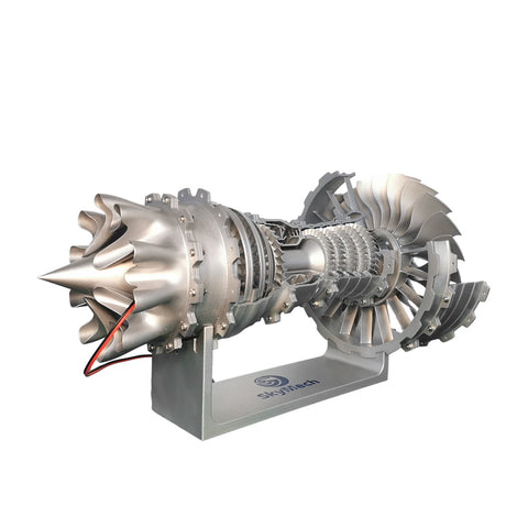 3D Prrinted Turbofan Engine Assembly Aircraft Engine Model Educational Tool TR 900 (Silver/150PCS)