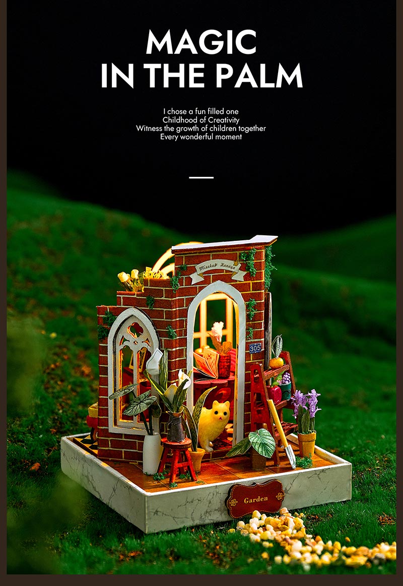 Magic House Scene Model Kit DIY Miniature Wooden Christmas Gifts Small size wooden assembly model Magic House Scene Model Kit DIY Miniature Wooden Christmas Gifts Small size wooden assembly model