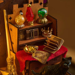Magic House Scene Model Kit DIY Miniature Wooden Christmas Gifts Small size wooden assembly model