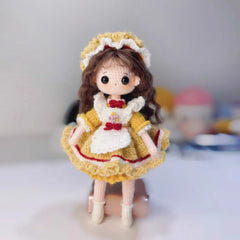 Princess-Autumn Micro Crochet DIY Kit for Beginners, Adorable Amigurumi Doll, Handmade Gift