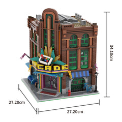 MOC-159975 Classic 80s Arcade Game Room Building Blocks Set
