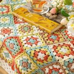 SpringField Handmade Crochet Kit for Beginners Blanket Granny Square with Step-by-Step Video Tutorial Learn How to Crochet Throw for Adults Kids, Great Gift for Crochet Lovers