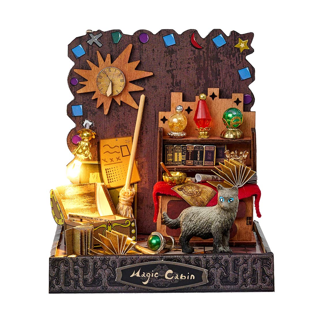 Magic House Scene Model Kit DIY Miniature Wooden Christmas Gifts Small size wooden assembly model Magic House Scene Model Kit DIY Miniature Wooden Christmas Gifts Small size wooden assembly model