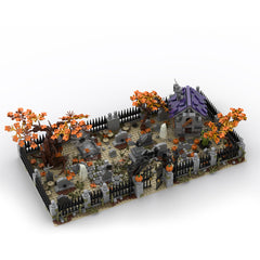 MOC-118821 Halloween Modular Haunted Cemetery Building Blocks MOC Set