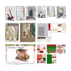 Christmas Candy House Desktop House Model Kit DIY 3D Wooden Puzzle Assembly Toy Creative Gift (130+PCS)