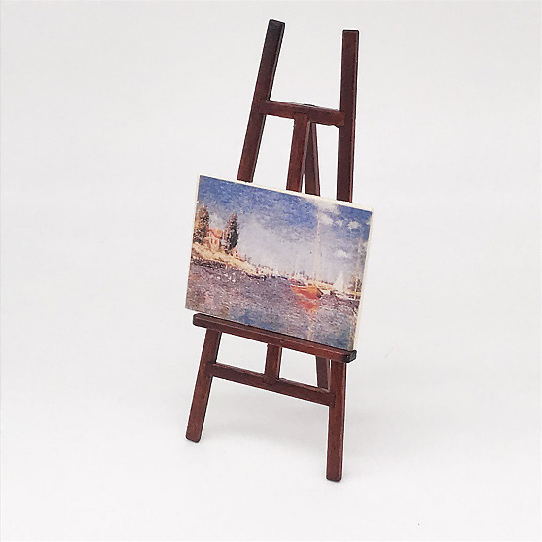 1/12 Scale Miniature Easel with Two Paintings  Dollhouse Accessories DIY Christmas Gift Assembly 1/12 Scale Miniature Easel with Two Paintings  Dollhouse Accessories DIY Christmas Gift Assembly