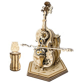 Punk Cello 3D DIY Wooden Music Box Model Kit assembly desktop ornaments toys Christmas gifts