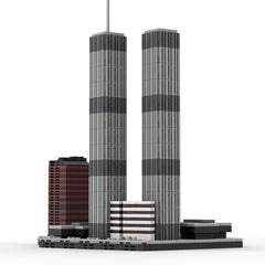Mocsage 1/2000 Scale World Trade Center (1973-2001) Micro Parts Building Blocks Set (982PCS)
