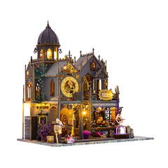 3D Wooden Miniature Huoluo Castle Assembly Model Kit with LED Lights