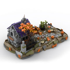 MOC-118096 Halloween Toy Medieval Witch House Building Blocks MOC Set