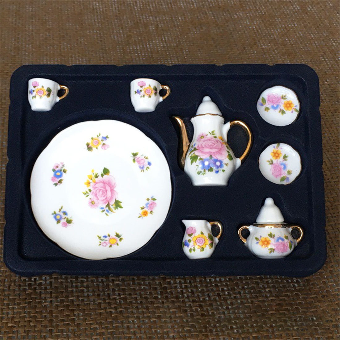 1/12 Ceramic Tea Set for Miniature Scene Models Dollhouse Accessories DIY Christmas Gift Assembly 1/12 Ceramic Tea Set for Miniature Scene Models Dollhouse Accessories DIY Christmas Gift Assembly