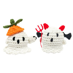 DIY Crochet Kit for Yarn Ornaments - Complete Set with Accessories & Video Tutorial (Glow in Dark Halloween Toy)