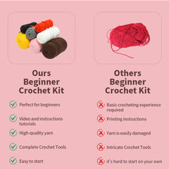 DIY Crochet Kit for Plush Dolls - Complete Set with Accessories & Video Tutorial