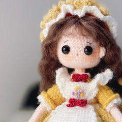 Princess-Autumn Micro Crochet DIY Kit for Beginners, Adorable Amigurumi Doll, Handmade Gift
