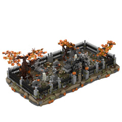 MOC-118177 Halloween Medieval Haunted Cemetery Building Blocks MOC Set