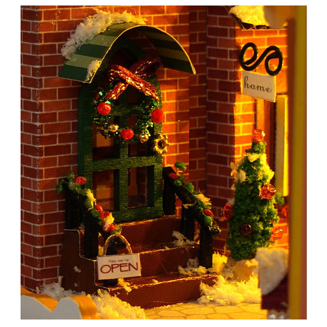 Gift Store BookNook Christmas House Model Kit DIY 3D Wooden Puzzle Assembly Toy Creative Gift Store BookNook Christmas House Model Kit DIY 3D Wooden Puzzle Assembly Toy Creative