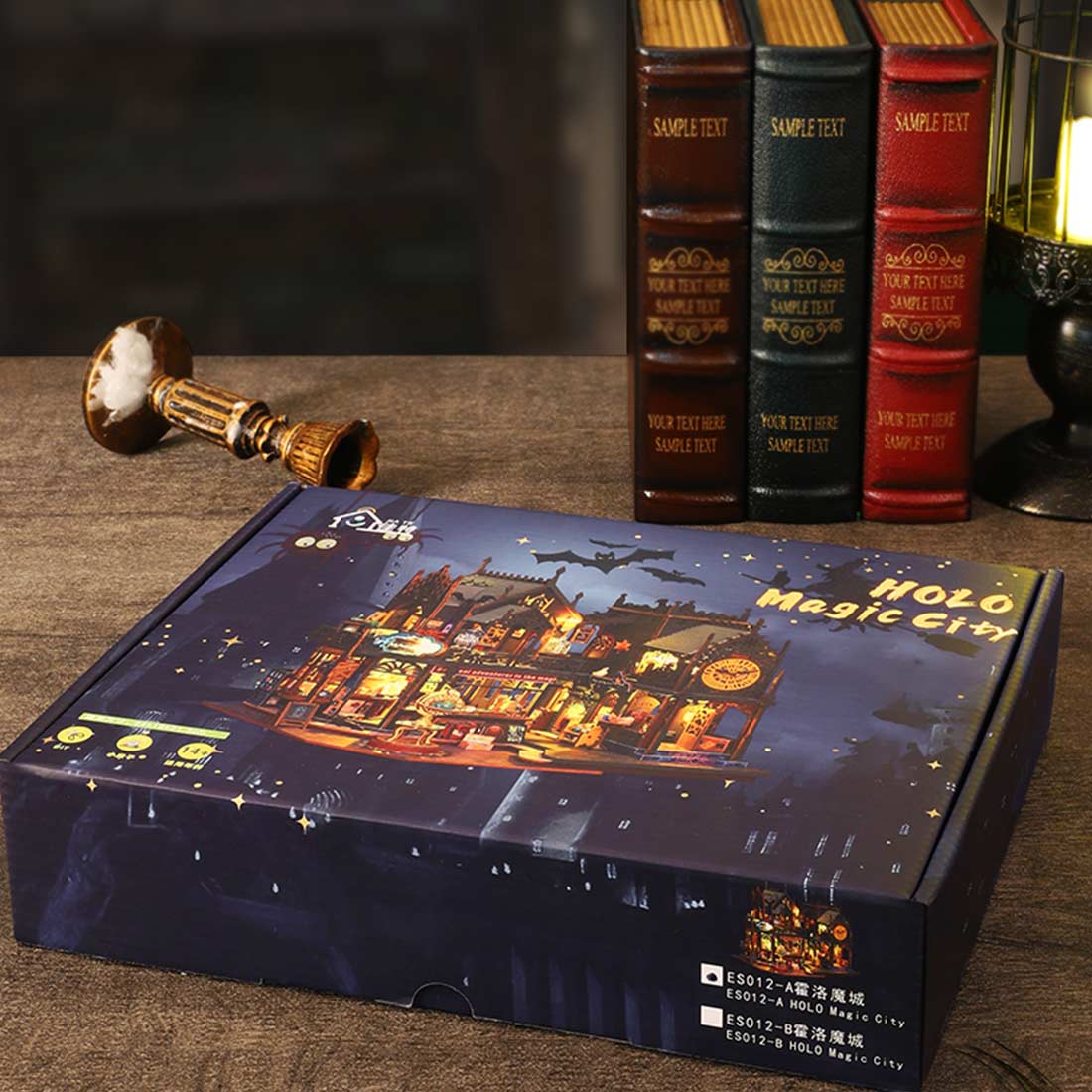 Holomo City DIY Miniature Castle Model Diorama Halloween Magic 3D Wooden Puzzle Christmas Gifts Holomo City DIY Miniature Castle Model Diorama Halloween Magic 3D Wooden Puzzle Christmas Gifts