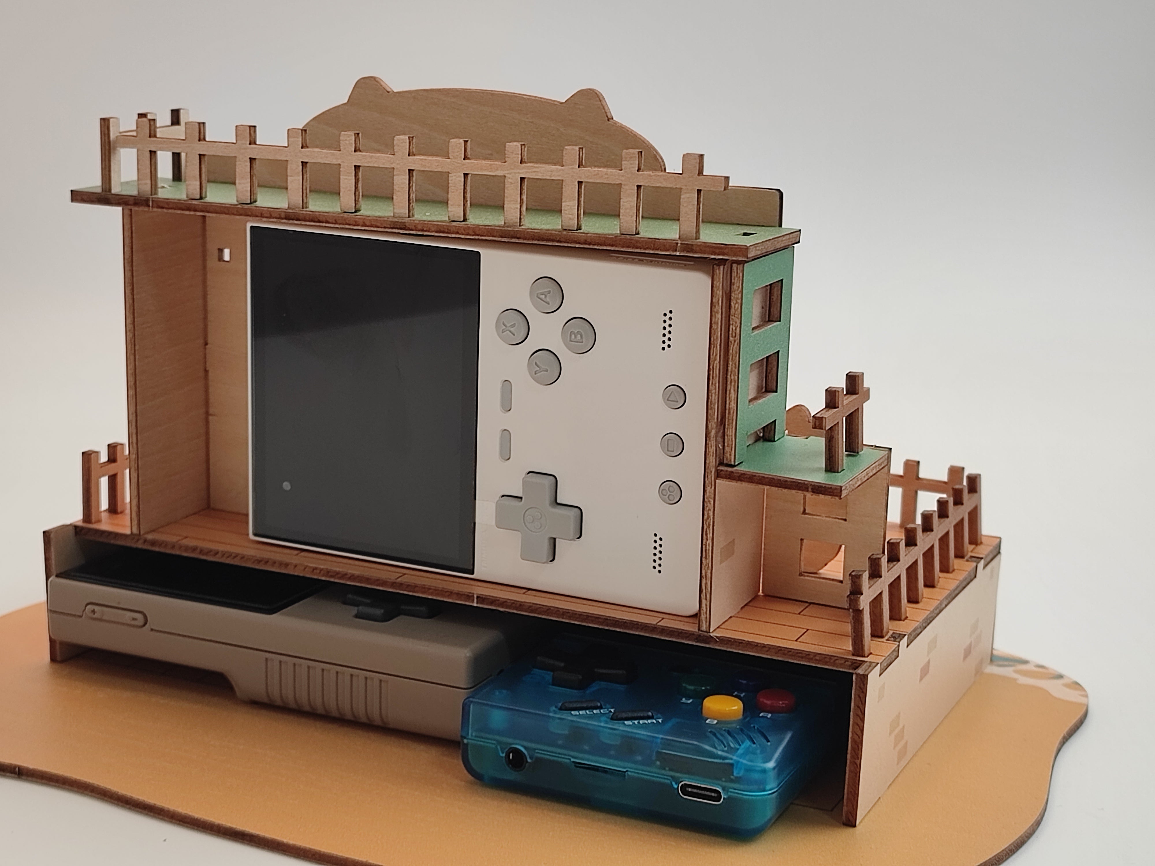 Co-Brand Wooden Assembly Game Console Stand (Les3dprinter & Gogamegeek Limited Edition) Co-Brand Wooden Assembly Game Console Stand (Les3dprinter & Gogamegeek Limited Edition)
