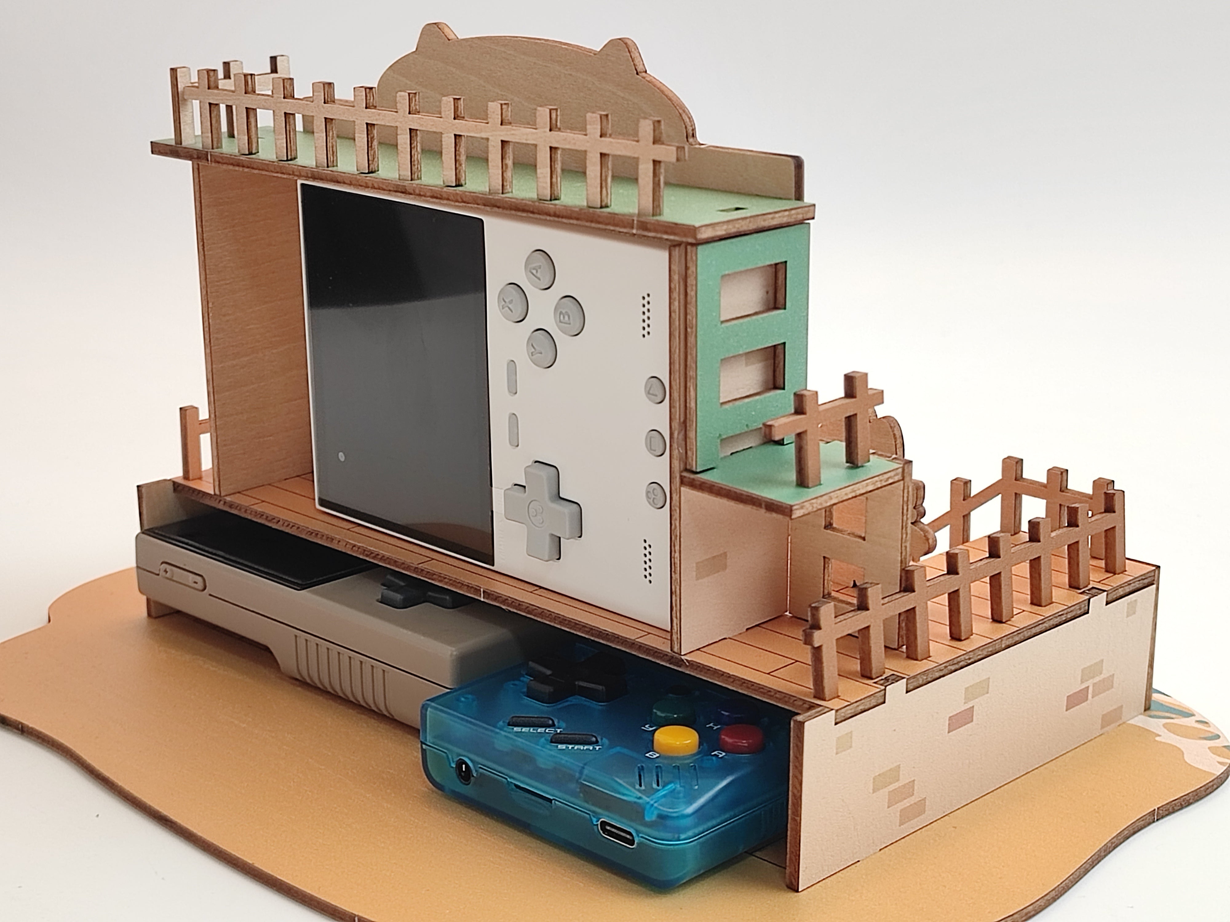 Co-Brand Wooden Assembly Game Console Stand (Les3dprinter & Gogamegeek Limited Edition) Co-Brand Wooden Assembly Game Console Stand (Les3dprinter & Gogamegeek Limited Edition)