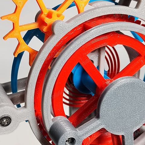 3D Printed Triple-Axis Tourbillon Clock Model, Gear Table Model DIY Assembly Model