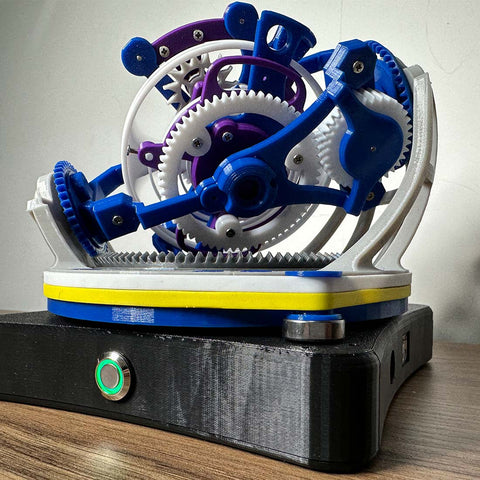 3D Printed Electric Three-axis Gyroscopes Visualized