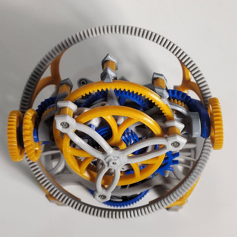 3D Printed Three-axis Tourbillon Clockwork