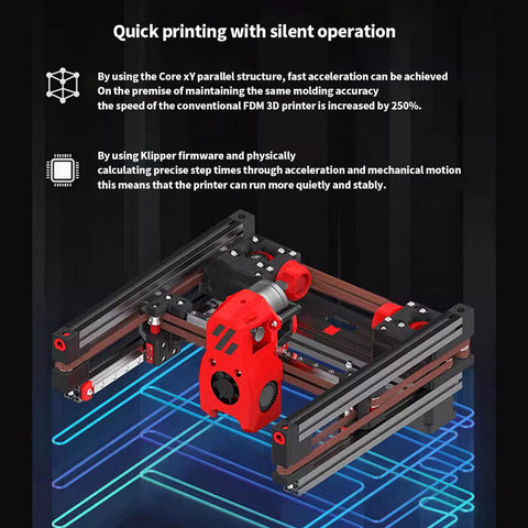 3D Printer DIY Desktop High-precision Fully Assembled Print 0.2 R1