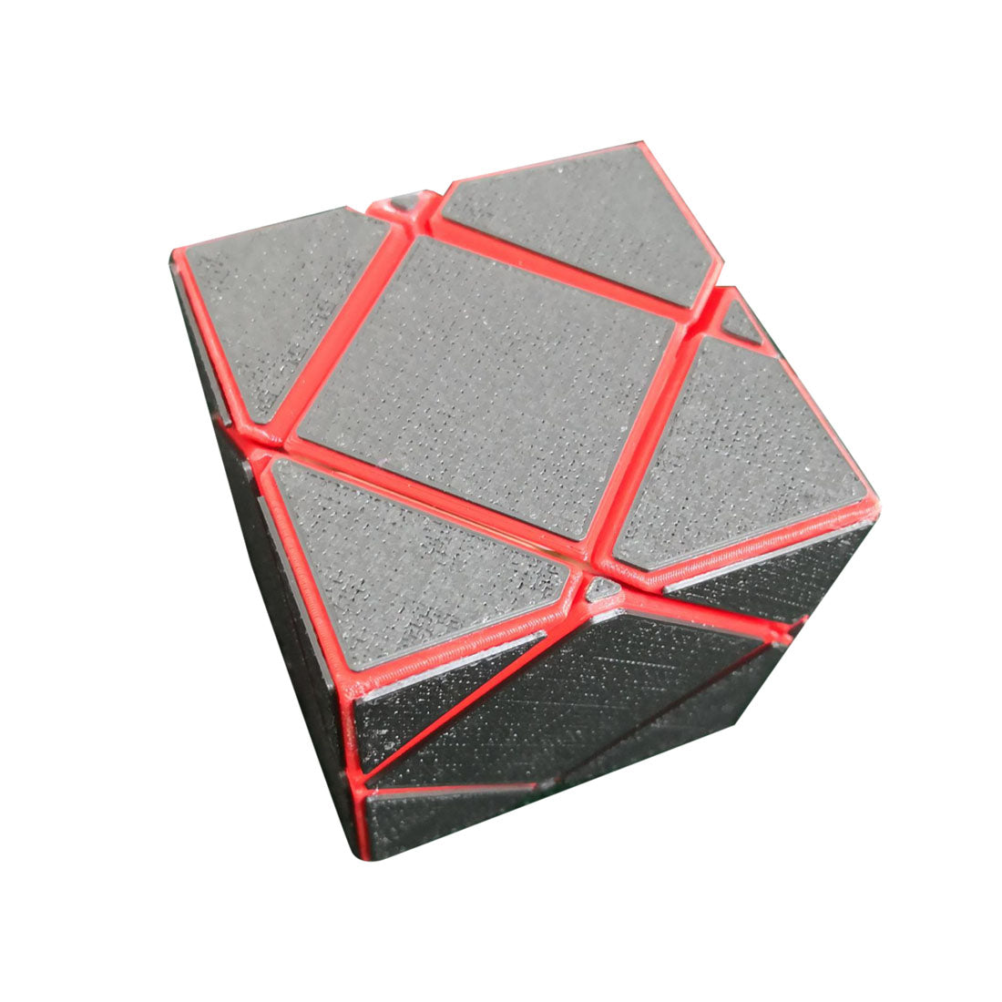 Mirror Skewb Speed Cube 3D Printed 2x2  (Black&Red)