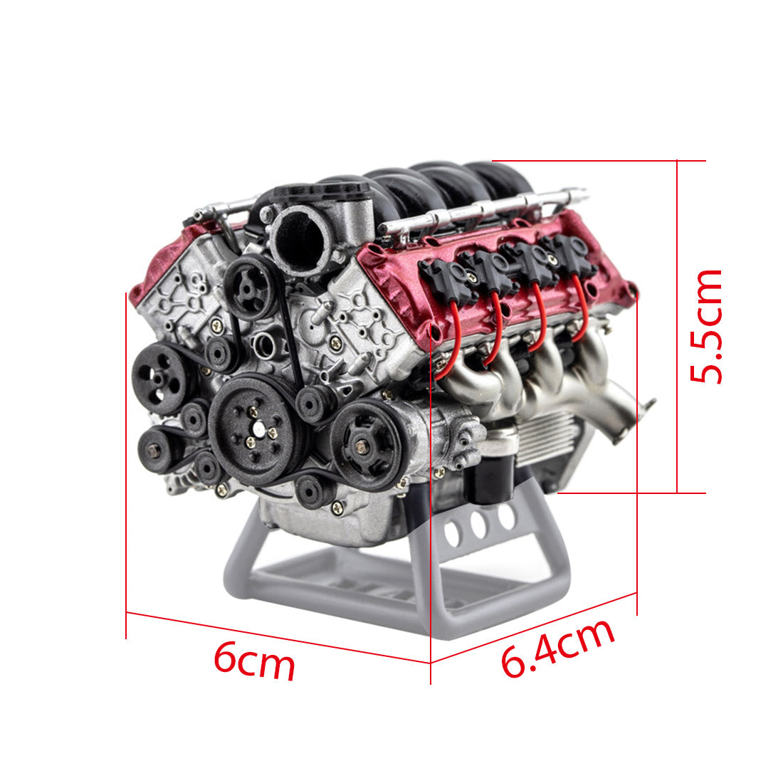 3D Printed Simulation Dynamic V8 Engine Internal Combustion Engine Model