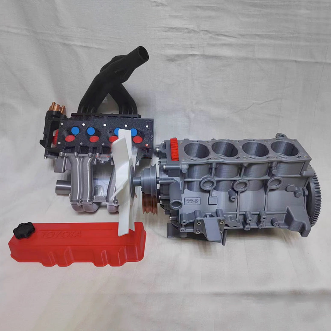 Multi Engine R22 3D Printed Engine Model, MY MODEL 1/6 Scale R22 FDM Inline Four-cylind ...