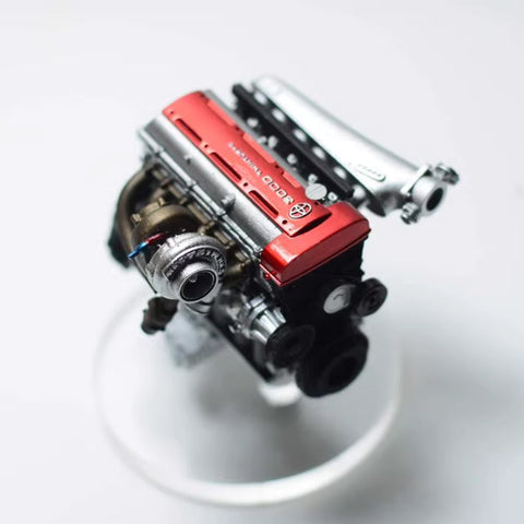 3D Printed Inline Mini Four-cylinder Engine Model Set 1/24 Scale 35PCS (Reference Toyota 2JZ Engine)