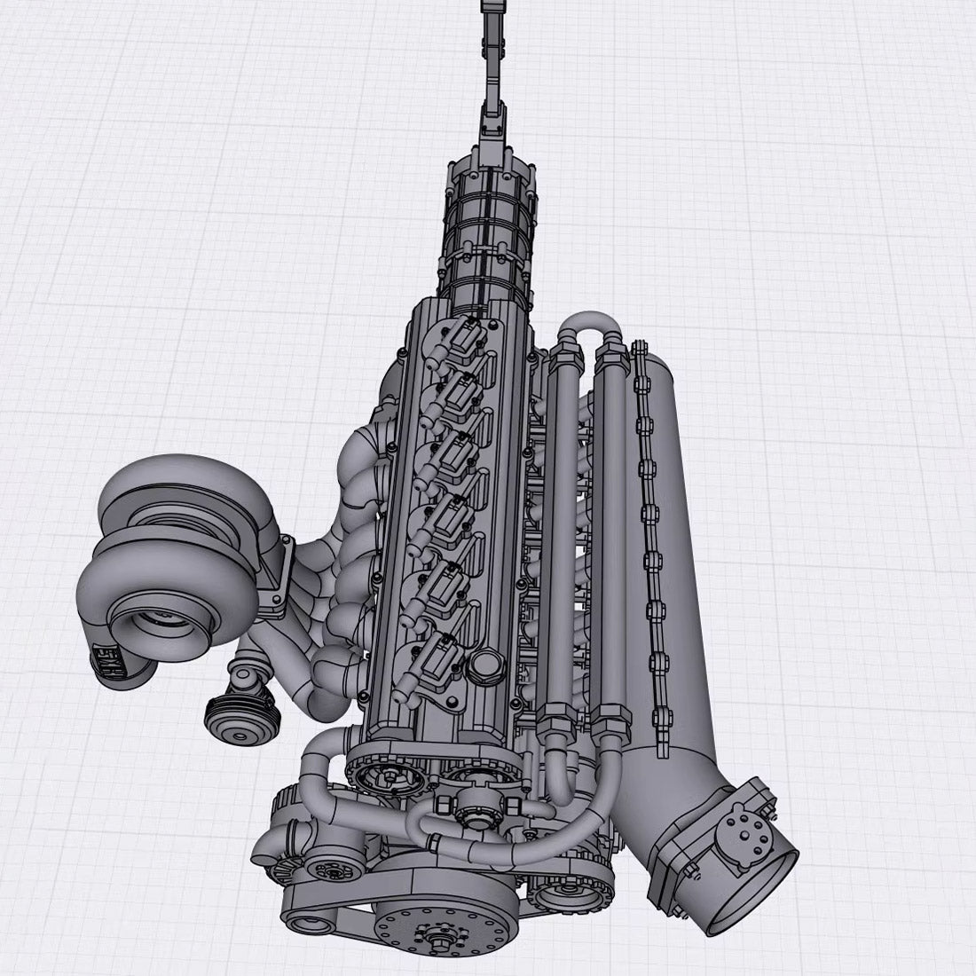 3d Inline Engine 3D Printed Inline Mini Four-cylinder Engine Model Set 1/24 Scale 35PCS ...