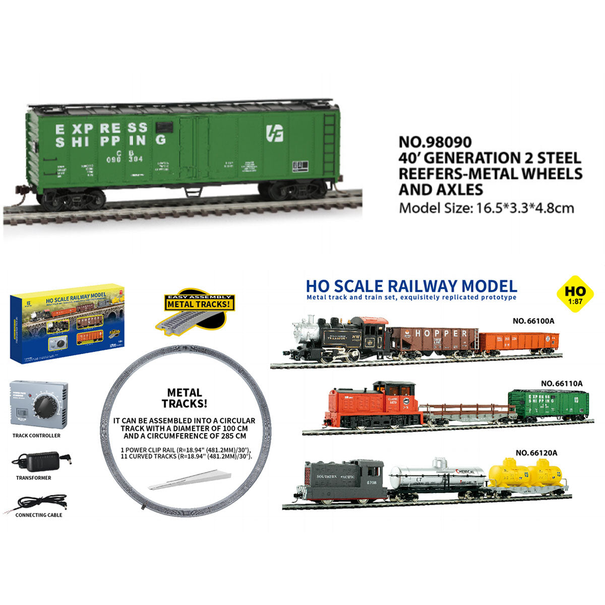 HO 1/87 Scale Internal Combustion Engine Railway Model Set