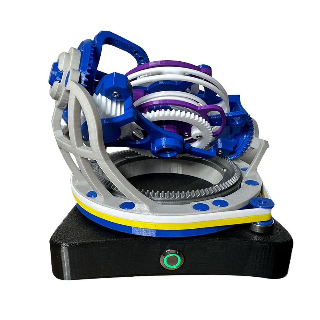 3D Printed Electric Three-axis Gyroscopes Visualized